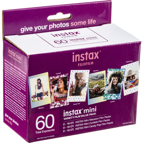 Papier photo instantané Fujifilm Instax Mini Candy Pop (x10)